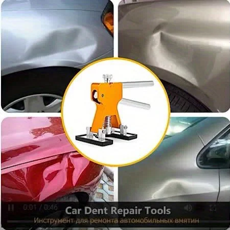 Strumenti per la riparazione di ammaccature su auto nuove, inclusi un kit di riparazione ammaccature senza vernice e kit di rimozione per ammaccature della carrozzeria. - Image 5
