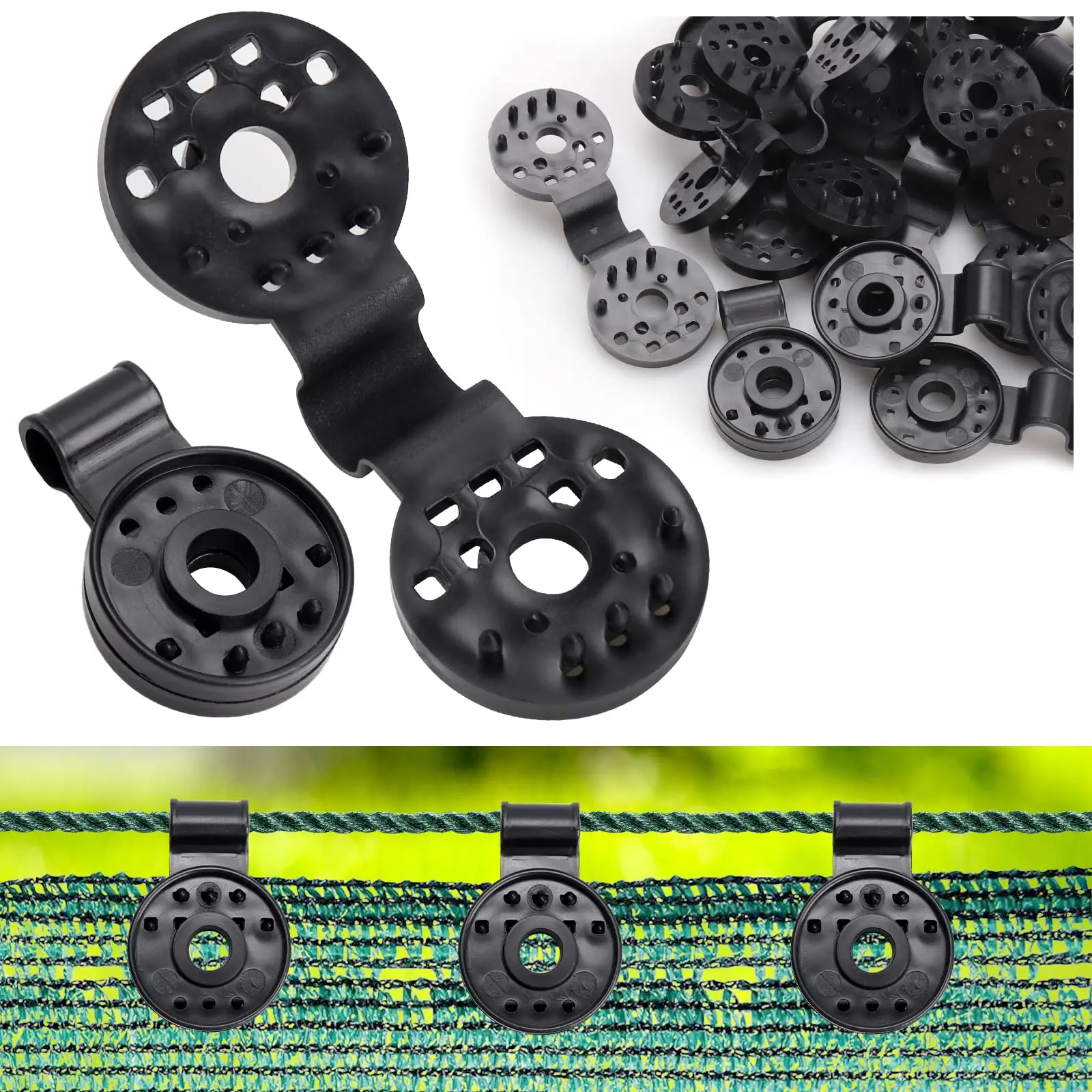 Shade cloth clips 200/100/50/20/10Pcs Shade Cloth Clip Shade Fabric Clamps Grommets For Net Mesh Cover Sunblock Fabric Garden Backyard Greenhou