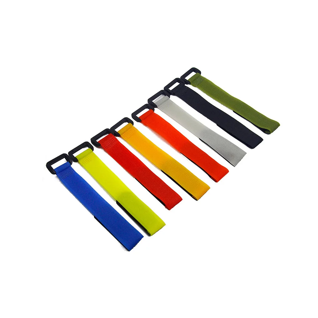 

10pcs Fishing Rod Tie Holders Straps Adjustable Fastener Hook Loop Cable Cord Belt Tackle Fishing Accessories for