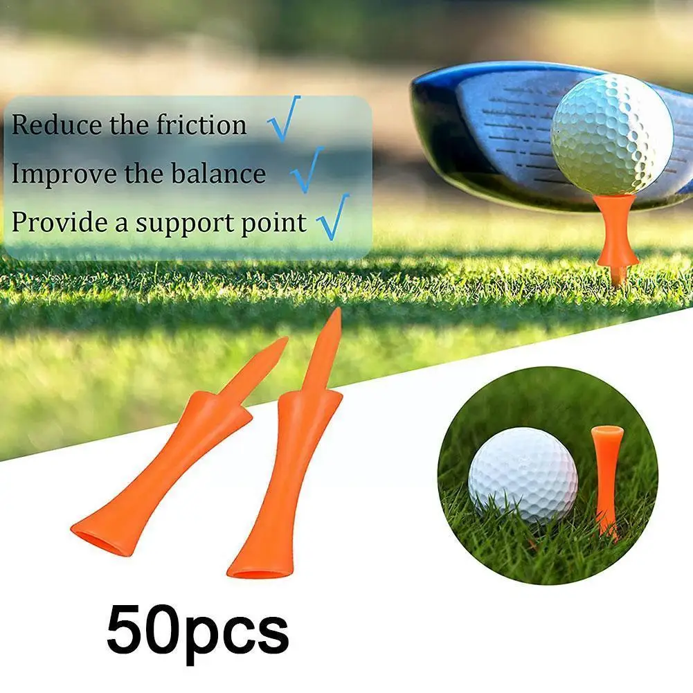 

50Pcs/Pack Golf Tees Step Down Golf Plastic Tees Golf Tee Best for all Over Sized Drivers