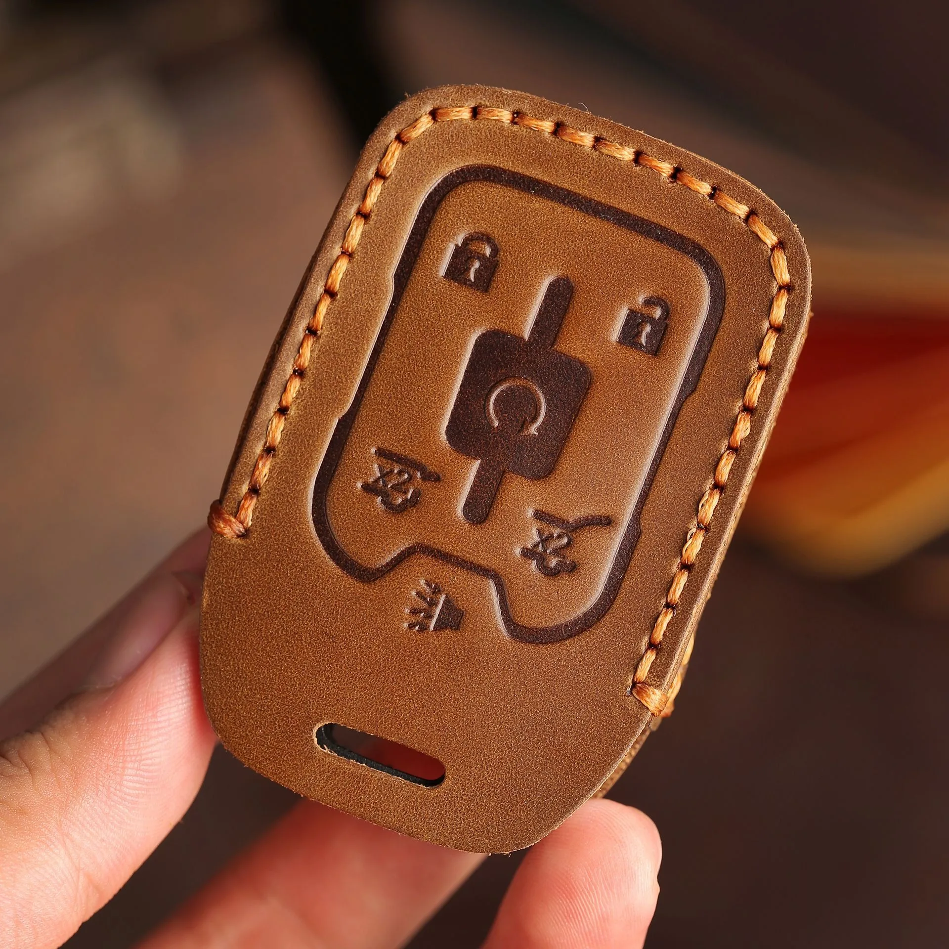 Premium Leather Remote Key Case Cover