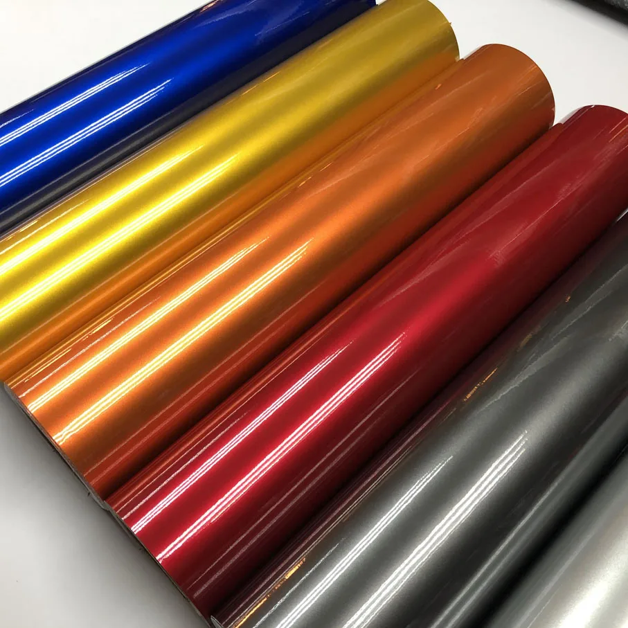 50X600Cm Blu Grigio Rosso Metallizzato Lucido Glitter Wrap Sticker Per Car Wrapping Decal Glossy Candy Vinyl Film Con Bubble Air Free