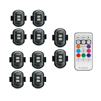 LED Lights With Remote Control 8 Colors USB LED Lights For Car Motorcycle Drone Aircraft Bike Truck Accessories For Men 1