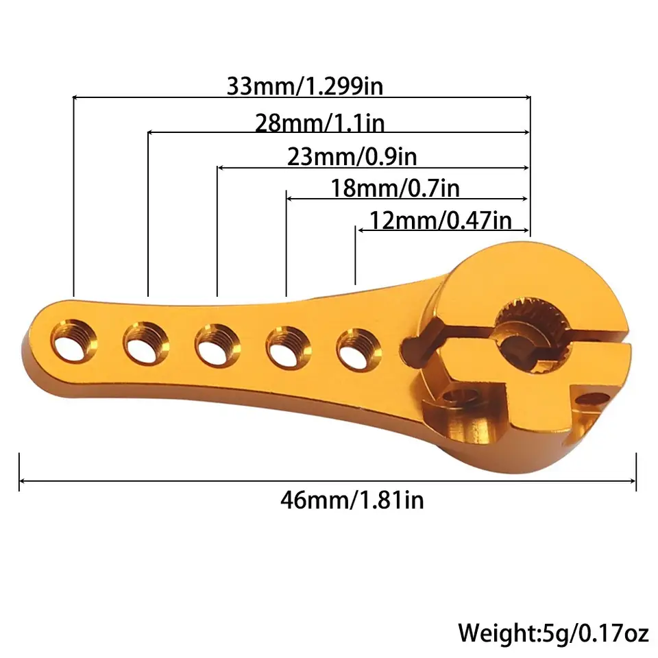 1pcs Aluminum Alloy 25t Steering Servo Arm Horn Length 46mm For 1/10 1/8 1/5 Rc Car Crawler Large Torque Servo Parts image 2