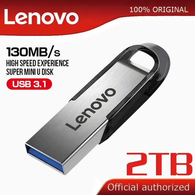 

Lenovo флэш-накопитель USB металлический водонепроницаемый, 1 ТБ, 512 ГБ, 256 ГБ, 128 ГБ