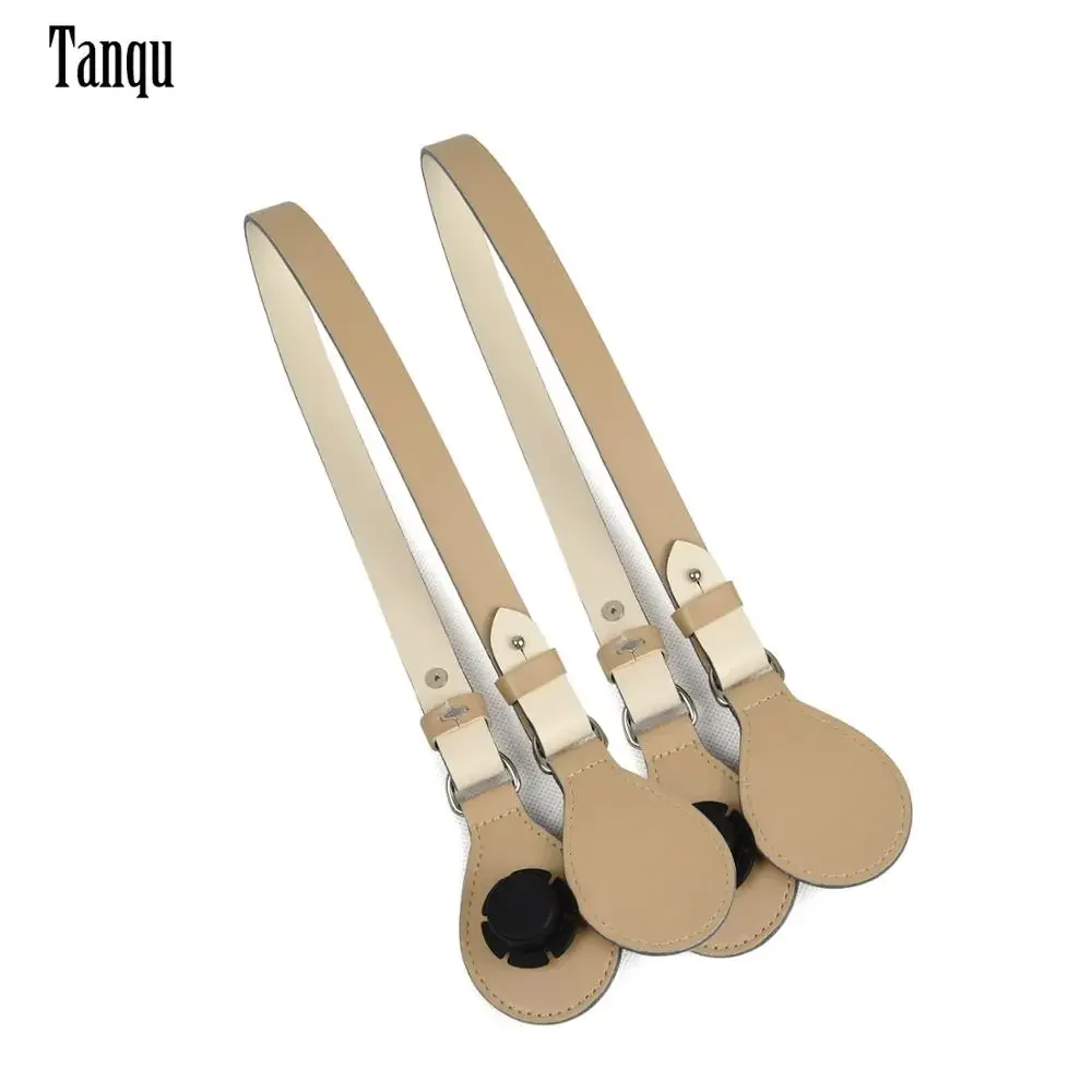 TANQU New 8 Colors Long Short Flat Handles with Drop End for Obag Faux Leather Handle Removable Drop End for O Bag OCHIC