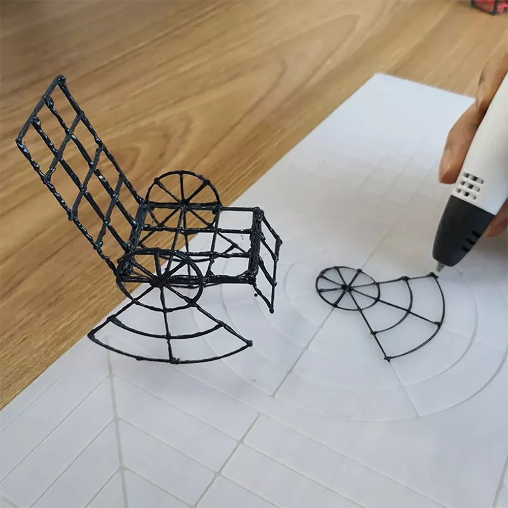 3D 프린팅 펜 실리콘 매트 DIY 크리에이티브 드로잉 템플릿 패드, 손가락 슬리브 아트 도구, 어린이 크리스마스 선물
