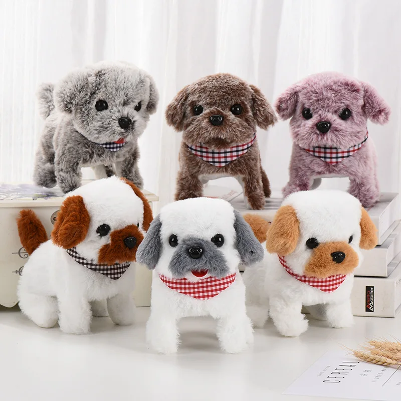 New Simulation Electric Plush Pet Dog Toy Intelligent Walking Tail Wagging Simulation Electric Dog Toy Children's Birthday Gift