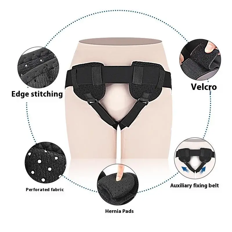 1PC Hernia Belt Groin Hernia Support For Men Woman Bilateral Sports Hernia Adjustable Waist Strap With Removable Compression Pad