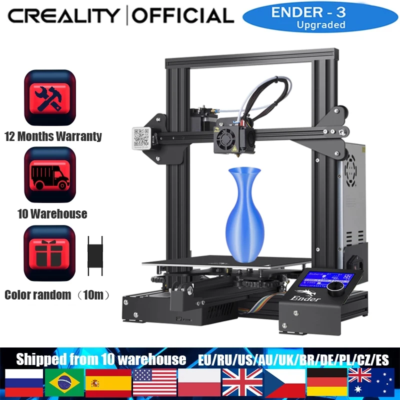 3d printers CREALITY 3D Ender-3/Ender-3X Printer Full Metal Resume Print With Print Size 220*220*250MM Open Source Printing Mask Ender 3/3x 3d printers for sale