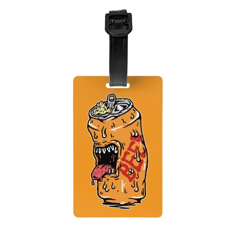 

Funny Drinking Beer Luggage Tags Custom Baggage Tags Privacy Cover Name ID Card