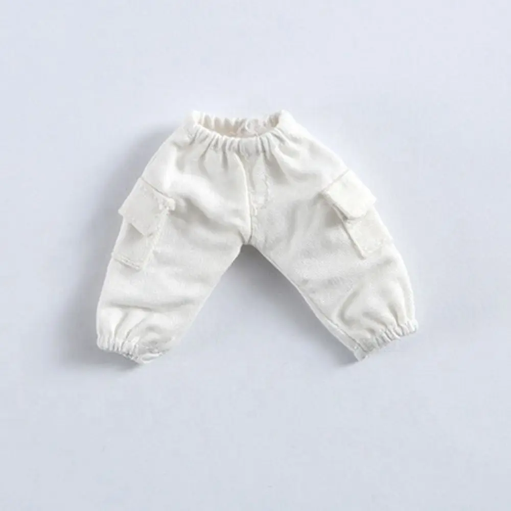 Ob11 Clothes Fashion Tooling Style Pants Pocket Decoration Jeans Elastic Waist Trousers For Obitsu11 Dolls Accessories Kids Toys 4