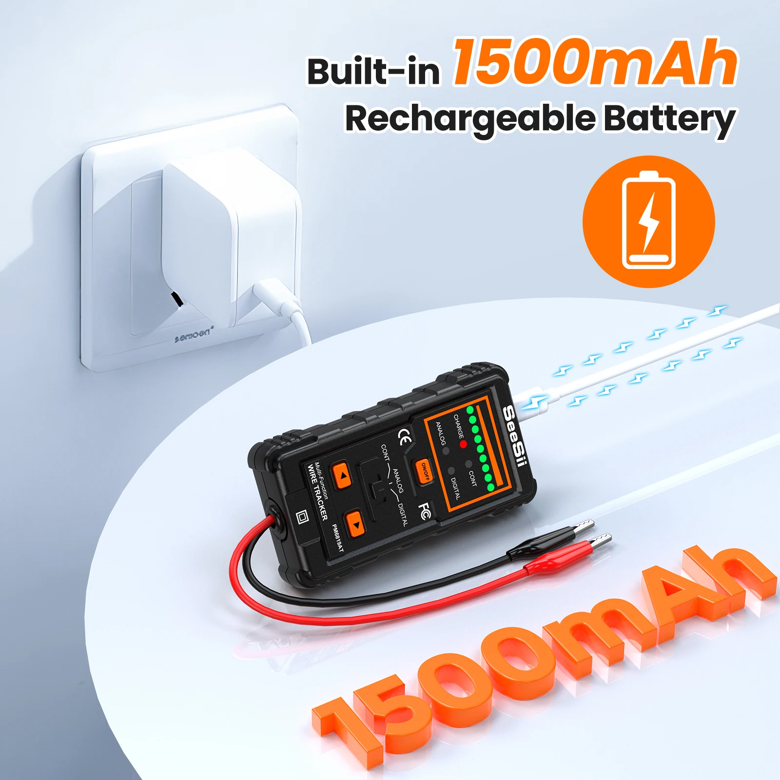 Underground Cable Locator Seesii Wire Tracer Detector with Earphone Test Network Cable Tracker  Telephone Line Tester 3