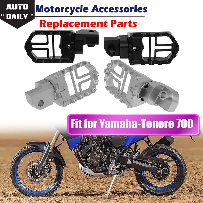 

Moto Accessories Front Footrest Adjustable Foot Pedal Bracket Pegs Fit for YAMAHA Tenere 700 XTZ07 2019-2023