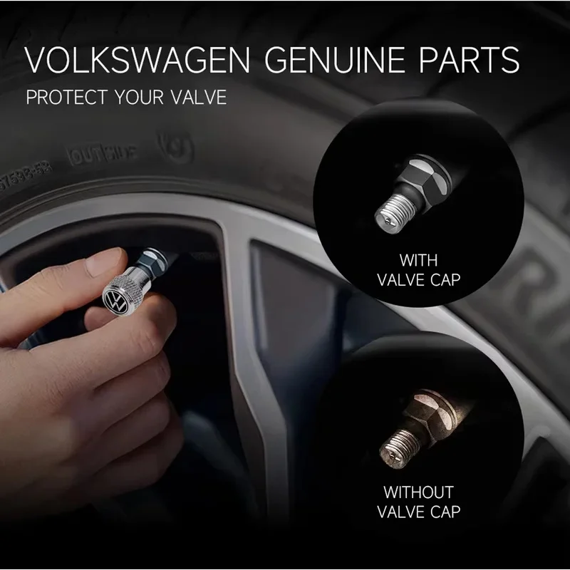 4pcs Stylish Car Wheel Tire Valve Caps