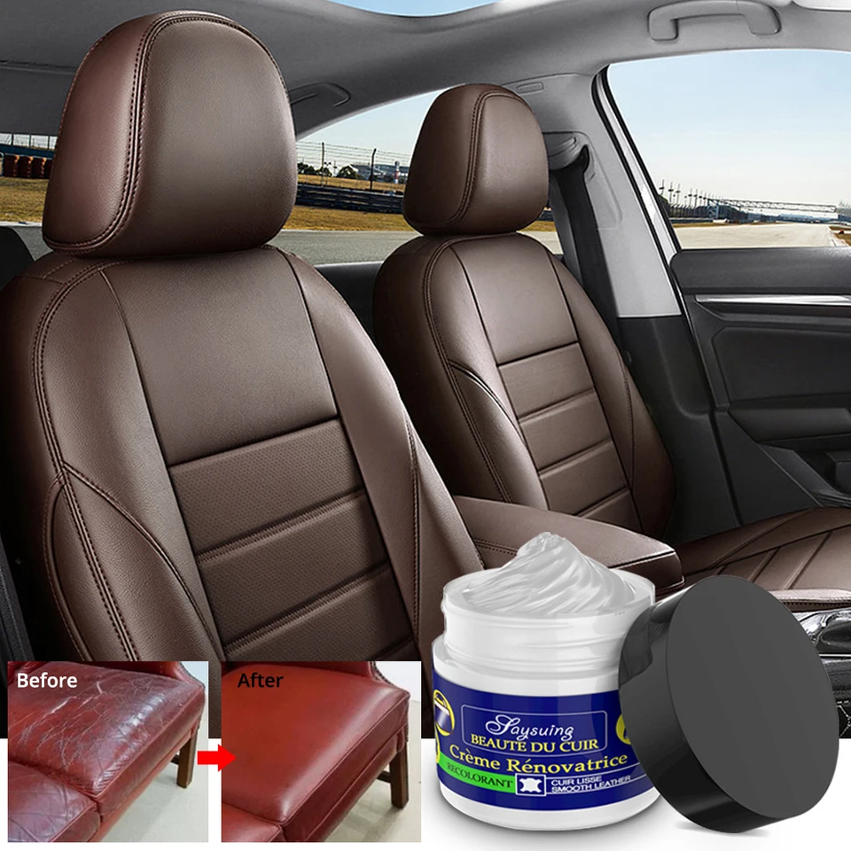 Crema reparadora de cuero para coche, líquido reparador para asiento de  coche, sofá, restauración de arañazos, grietas, herramienta limpiadora, 20g  - AliExpress