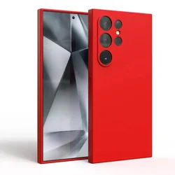 Vibrant Lightweight Silicone Soft Back Cover - Galaxy S25 (Red)