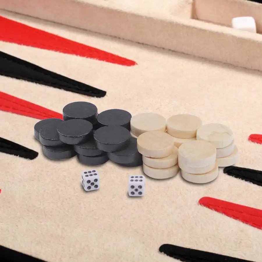 Wood Chess Pieces 32 Pieces Draughts Board Game