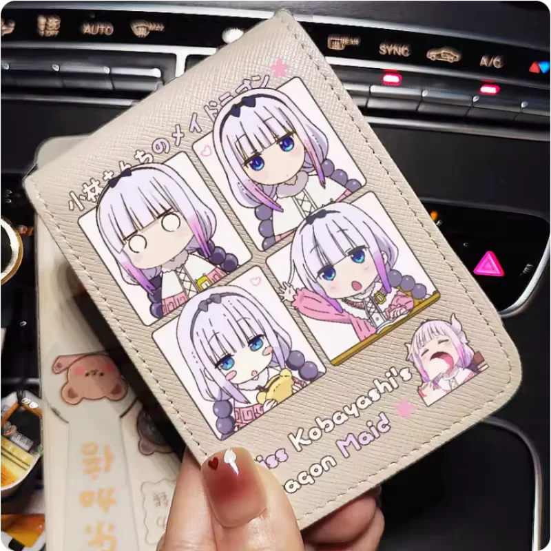 Anime Miss Kobayashi's Dragon Maid KannaKamui Cartoon Fashion Wallets PU Purse Card Holder Money Bag Gift B599 Cosplay