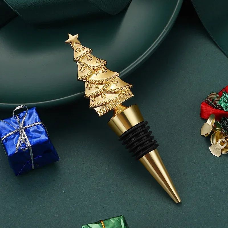 

40pcs Creative Christmas Gifts Wine Decorations Wine Preservation Stoppers Party Gatherings Christmas Trees Red Wine Stoppers