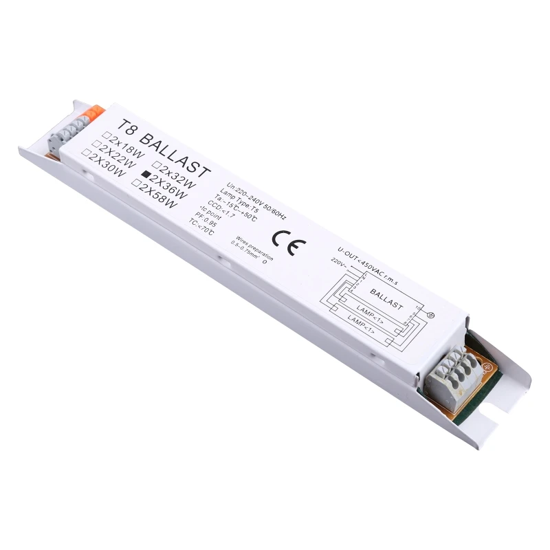 1Pc High Efficiency Instant Electronic Ballast 2x36W Fluorescent Light