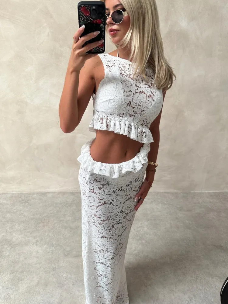 

Женское кружевное асимметричное платье Articat, облегающее платье без рукавов, с оборками по краям, в стиле пэчворк, для клуба