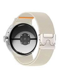 Elastic Nylon Sport Strap - Parachute - Style Durable Bracelet for 45mm (Starlight silver)
