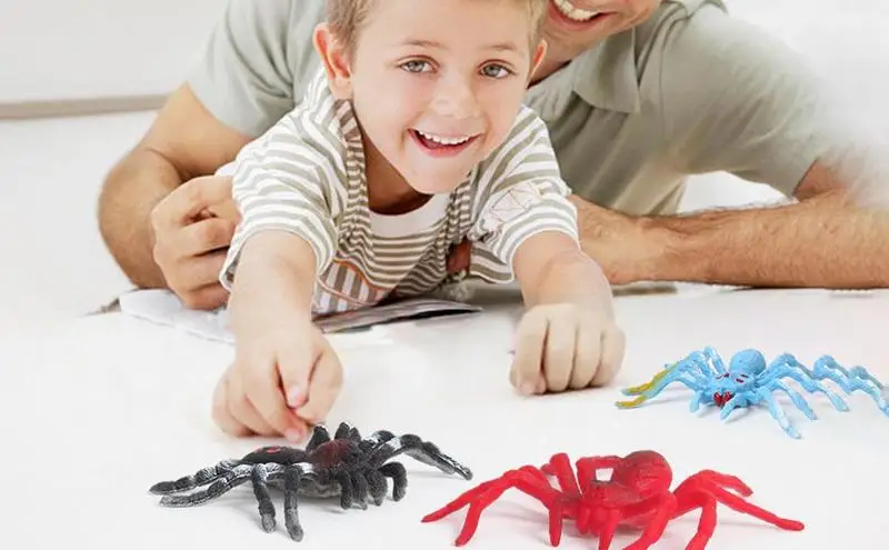 

Realistic Spider Toy 6Pcs Fake Expandable Spider Figurines Decor Novelty Toys Water Growing Toys For Children Girls Boys