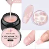 MEET ACROSS 8ML Quick Extension Nail Gel Vernis Nude Milk White Gel Nail Polish UV Semi Permanent Nails Art For Manicure Tools 3