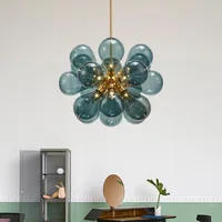 Nouveau Chambre d'enfant Chambre Designer Lustre En Verre Moderne Minimalement Salon Restaurant Lampe Suspendue Décor À La Maison Lumière LED 5