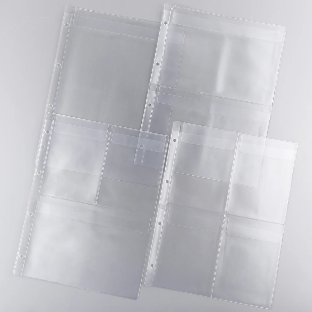 A4 Storage Book Binder Album / 0.3mm Magnetic Sheets Plastic Envelope Storage Pockets For Stamps Diecut Crafts Organization Bags