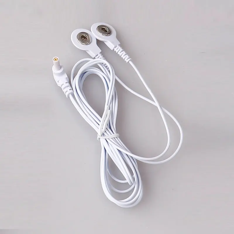 2-Way 2.35mm Plug Wires for Tens EMS Massager Electrical Nerve Muscle Stimulator Electrode Cable Line Wire for Electrode Pads 3