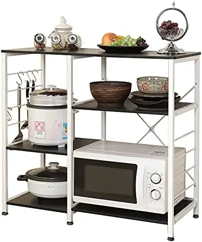 

Kitchen Baker's Utility Microwave Oven Stand Storage Cart Workstation Shelf Coffee Cart, Black 171-BK Gray patent leather shoes