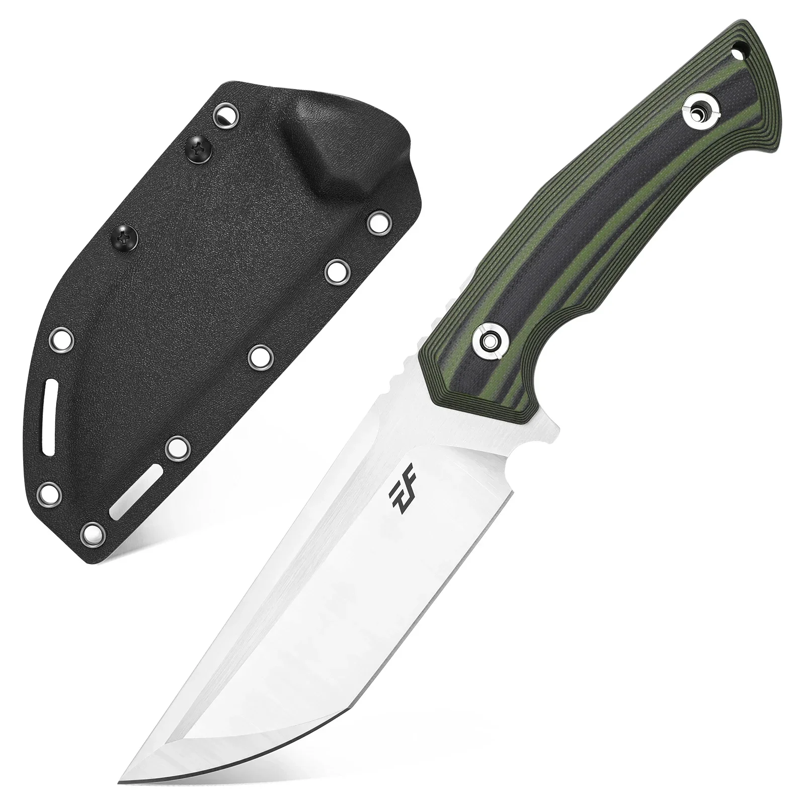 

Eafengrow EF134 Fixed Blade Knife, DC53 Steel Blade,G10 Handle Full Tang Heavy Duty EDC Straight Knifes for Working Camping