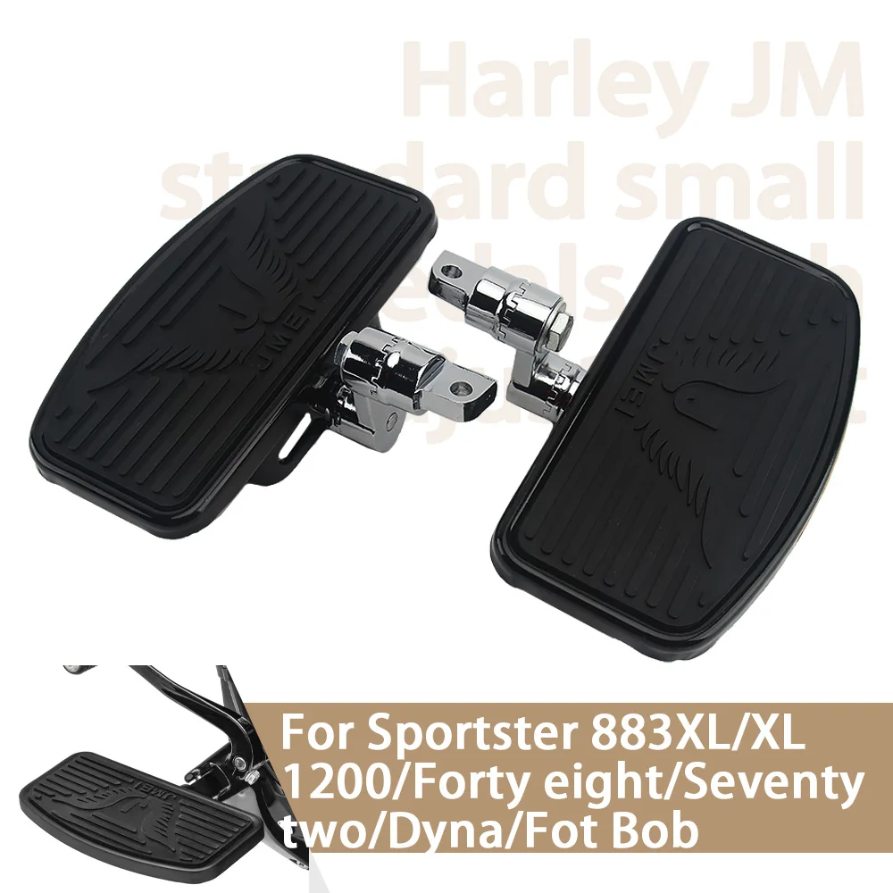 

Motorcycle Adjustable Passenger Floorboard Footboards Male Mount-style Footrest For Sportster 883 1200 Front Foot rest Rider Pad