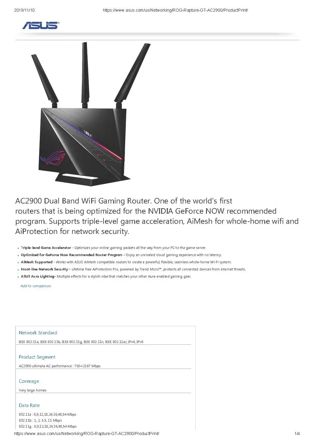 shoping 出品 GT-AC2900 エイスース Amazon.com: ASUS Router WiFi para juegos ROG Rapture (GT