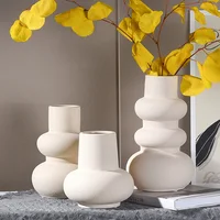 Ceramic Vase Plain Embryo Frosted Flower Dried Flower Arranger Model Room Table Home Decoration Pieces 2