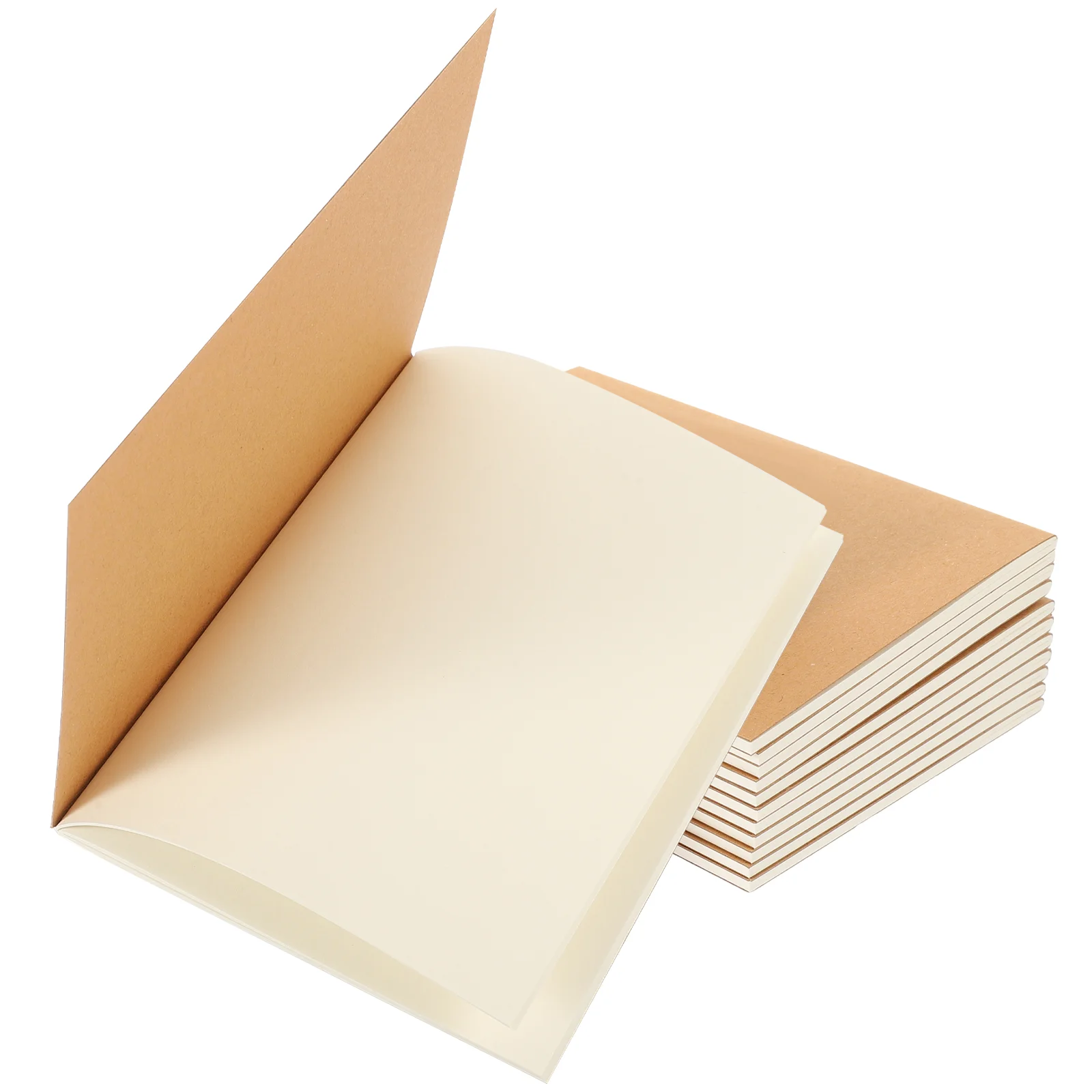 12PCS A6 Kraft Notebooks Kraft Paper Notebooks Blank Cover Kraft Journals for Students Home Office Supplies £¨ 140X100MM £© 3