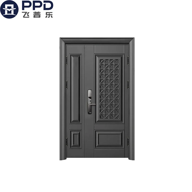 High Quality Exterior Double Entrance Security Door China Stainless Steel Security door 3