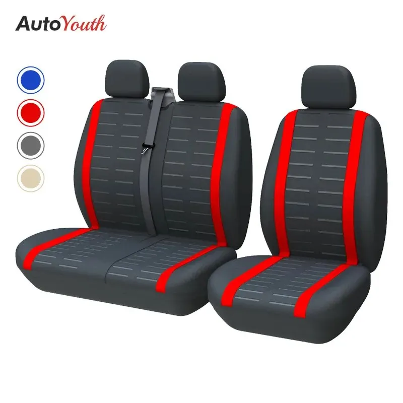 AUTOYOUTH Car Seat Covers Breathable Polyester Suitable for 2+1 Car Seat Protect Covers-Fits Most Truck Van SUV