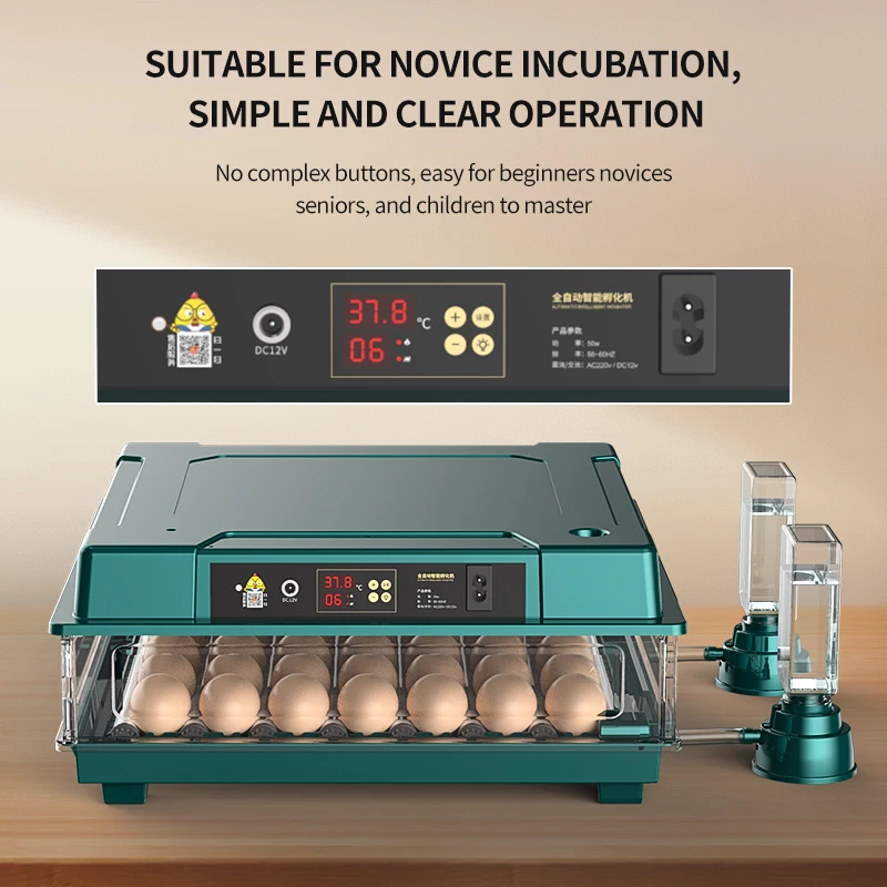 Egg Incubator 30 Eggs with Egg Candler Automatic Turning Days Display Bring water bottle for Hatching Chicken Duck Quail Bird Eggs egg incubator egg candling lamp