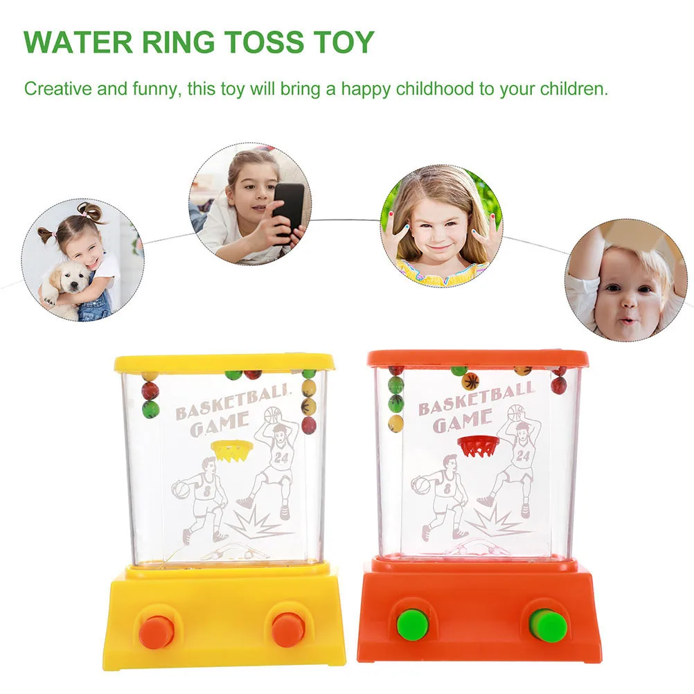 2pcs Water Ring Toss Handheld Game Machine Toy Parent-Child Interactive Game Ability Toy Throwing Circle Water Machine water ring toss game