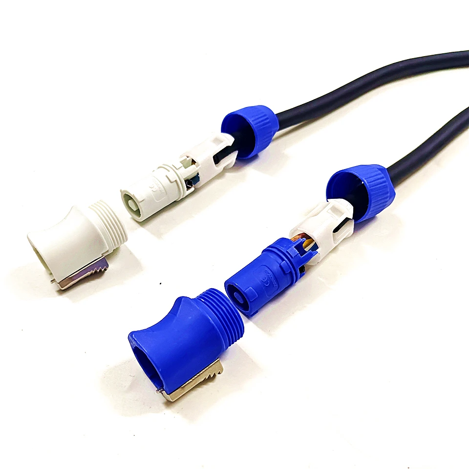 Premium Copper Core Power Extension Cable - 20A PowerCon Input to Output, 3-Pin, 3x2.5mm², 0.5m to 12m Length