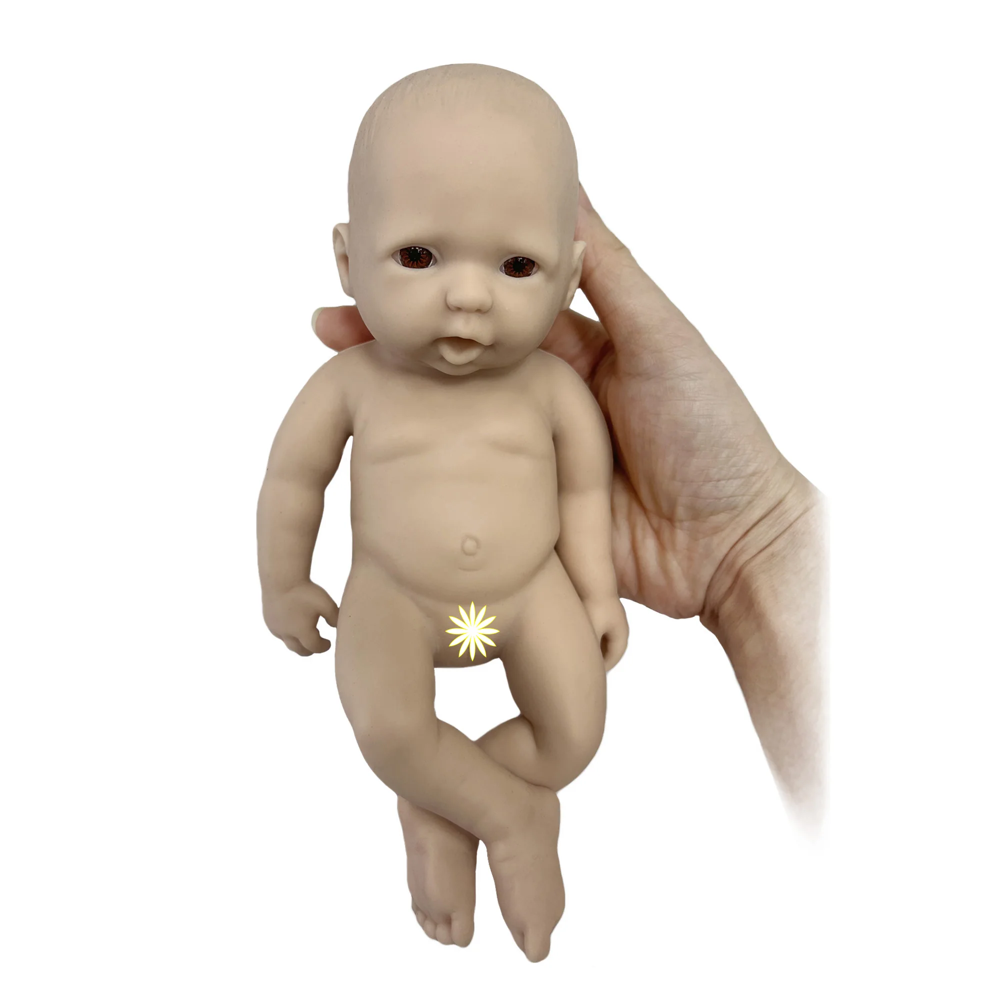 16 Inch Full Solid Silicone Bebe Reborn Doll Unpainted DIY Boneca Reborn  Corpo De Silicone bebe Reborn Corpo De Silicone Inteiro