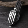 3-in-1 Outdoor Folding Spoon Fork Knife Combo Set Cutlery Picnic Travel Portable Multitool Stainless Steel Camping Utensils 3