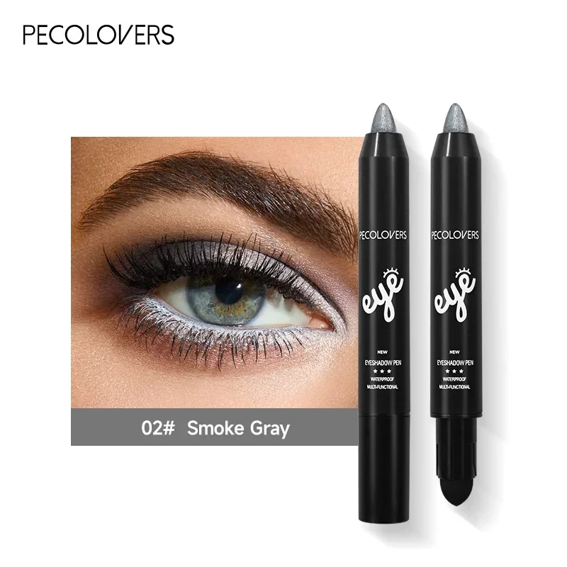 Eyeshadow Pencil Stick 6 Colors Waterproof Pearly Shimmer Glitter Eyeshadow Eyeliner Pen Long Lasting Eye Makeup Tool