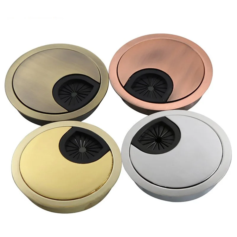 Best seller Table Wire Hole Cover Base Round 60mm Computer Desk Grommet Cable Wire Outlet Port Wire organizer Furniture Hardware