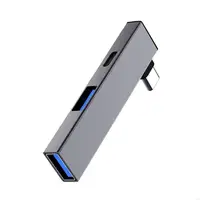 Compactly Aluminum USB C Hub USB3.0 Hub Type C to Type C and Double USB Port Hub for Versatile Devices Connectivity - Image 2
