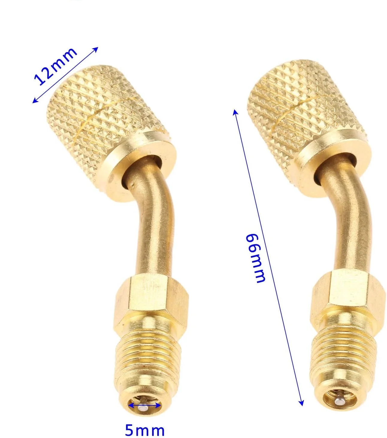 2pcs R410A Adapter 5/16" SAE Female Quick Couplers to 1/4" SAE Male Flare with Thimble Mini Split System 4