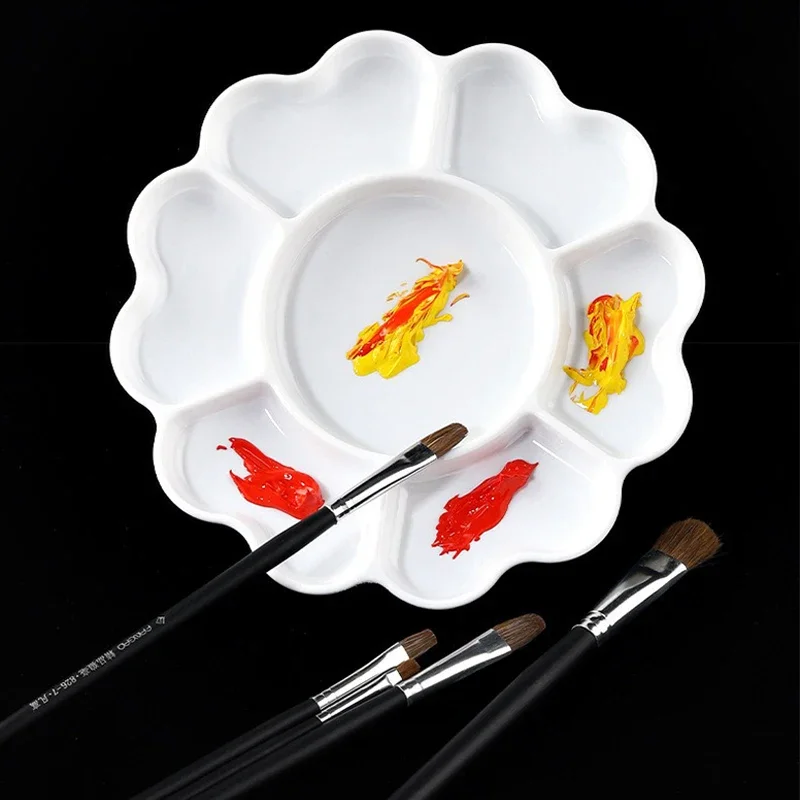 Enhanced Porcelain-Inspired Plum Blossom Petal Art Palette